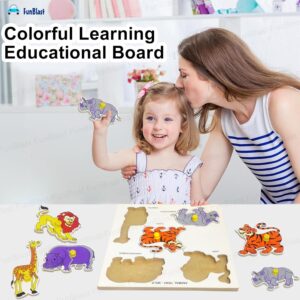 FunBlast Wooden Animals Educational Puzzle Toy