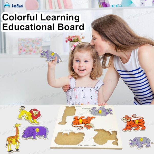 FunBlast Wooden Animals Educational Puzzle Toy