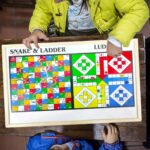 VGRASSP 24 Inch Large 3 in 1 Sling Puck, Ludo, Snake & Ladder Game Toy for Kids