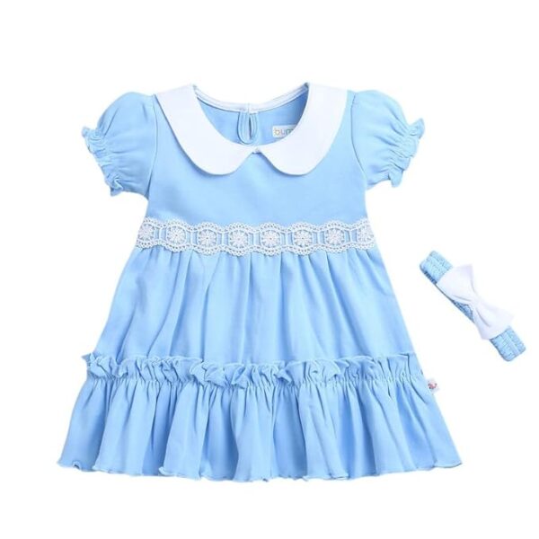 BUMZEE Girl's Cotton Fit and Flare Knee-Length Dress