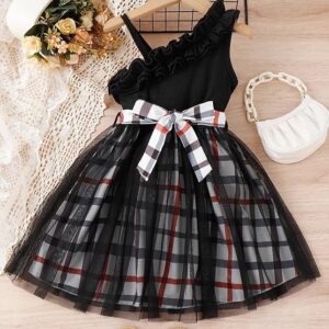 Baby-Girl's Polyester Fit and Flare Knee-Length Dress