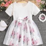 Floral Printed Modal Knee Length Baby Girl's Frock