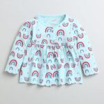 Girls Full Sleeves Cotton Knee Length Casual Frock
