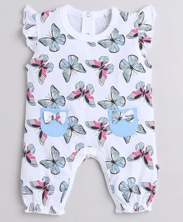 Girls Half Sleeves Thigh Length Romper
