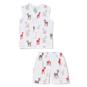 The Boo Boo Club Muslin Jhabla and Short Set