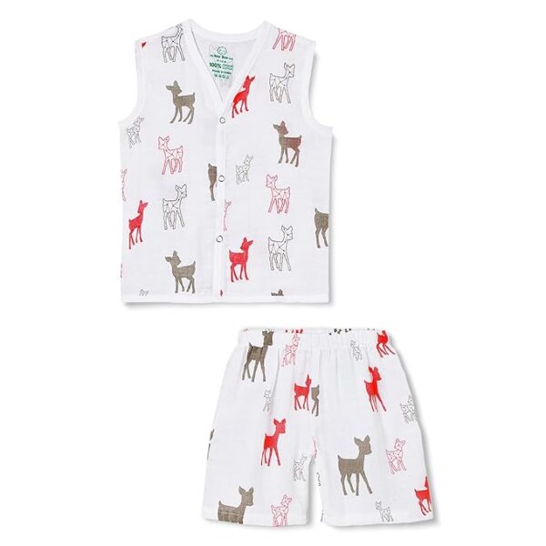 The Boo Boo Club Muslin Jhabla and Short Set