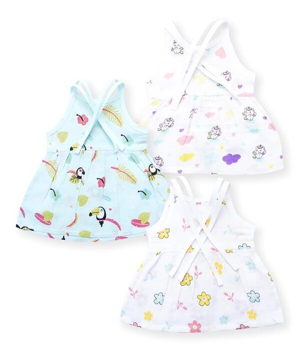 100% Organic Cotton, Printed Muslin Frock