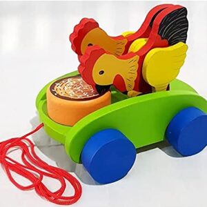 Wooden Drum Musical Pull Along Toy