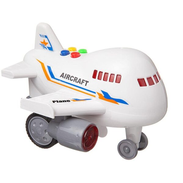 IndusBay® Friction Inertia Powered Light Sound Aeroplane Airbus Toy