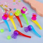 6 PCS Floating Blow Pipe Magic Creative Blowing Ball Toy