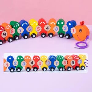 Wooden Caterpillar Train Toy