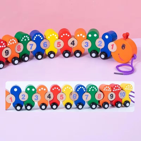Wooden Caterpillar Train Toy