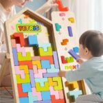 Toyshine Wooden Creative 3D Piecing Bricks Colorful Building Blocks