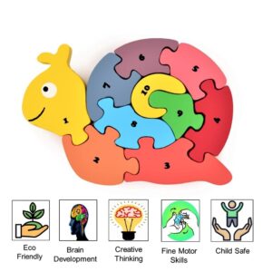 Montessori Wooden Snail Puzzle