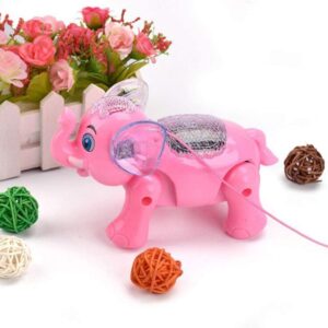 Cute Electronic Pets Musical Flash Lighting Walking Elephant Toy