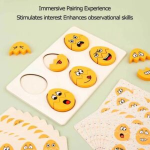 Wooden Emoji Egg Matching Game