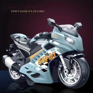 PLUSPOINT Friction Powered Action Special Police Motorcycle