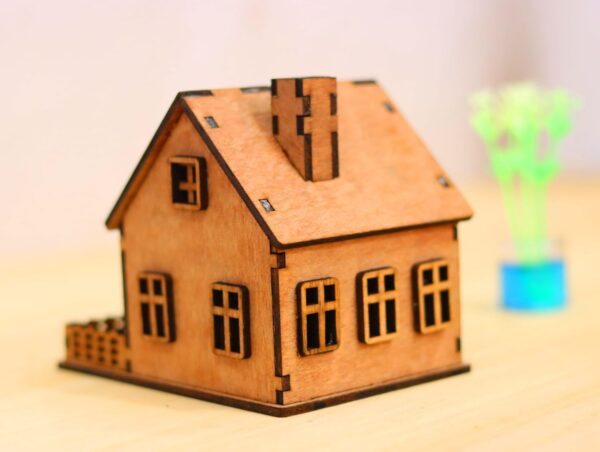 3D MDF Puzzle House 3D Puzzle for Kids