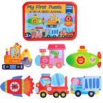 PLUSPOINT 6-in-1 Toddler Fun Cartoon Puzzle Game Box for Kids