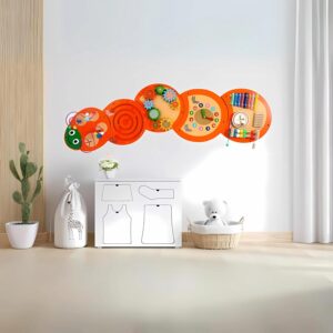 Wooden Wall-Mounted Activity Board for Kids
