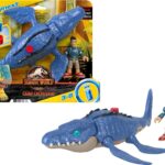Fisher-Price Imaginext Jurassic Cretaceous Mosasaurus Dinosaur & Kenji figure set