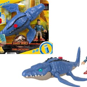 Fisher-Price Imaginext Jurassic Cretaceous Mosasaurus Dinosaur & Kenji figure set