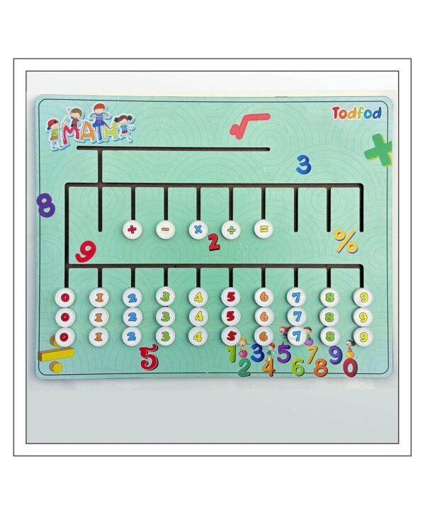 Wooden Mathmatical Maze Puzzle Montessori Counting Matching Wooden Puzzles