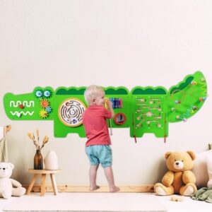 Crocodile/Alligator Montessori Kids Activities Wall Panel for Baby and Toddlers