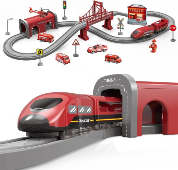 Happy Hues DIY Train & Car Track Set for Kids