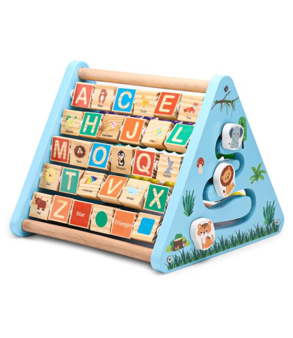 Play Nation Premium 5 in 1 Wooden Activity Triangle Toy for Kids