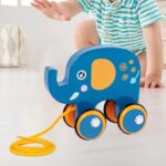Creations Wooden Pull Along Toy Elephant