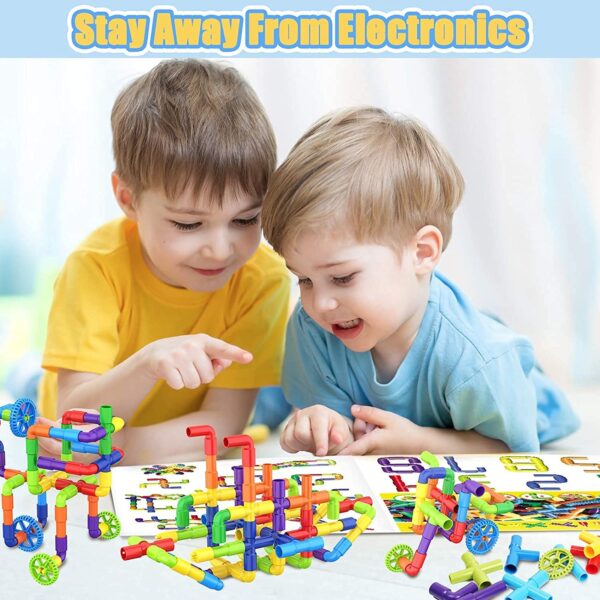 PULSBERY Pipe Puzzle Building Blocks Toy Set