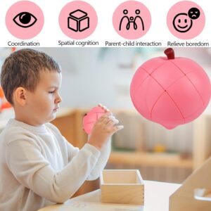 Kiditos 3x3 Peach Fruit Cube Puzzle Realistic Fruit Shape Toy