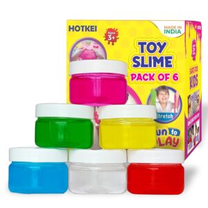 HOTKEI (Pack of 6 Slime) Multicolor Fruit Scented DIY Toy