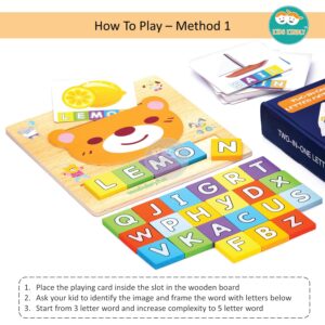 Wooden 2 in 1 Letter Matching Puzzle for Kids