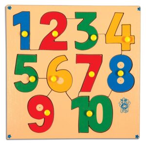 Skillofun L-22K Wooden Numerical Tray with Knobs