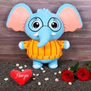 aürbo Aurbo Blue Elephant Soft Toy For Kids