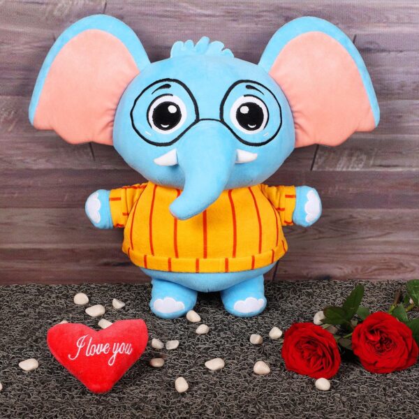 aürbo Aurbo Blue Elephant Soft Toy For Kids