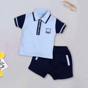 BABY GO 100% Pure Cotton T-shirt and Shorts Set