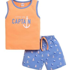 BUMZEE Boys Cotton Sleeveless T-Shirt & Short Set