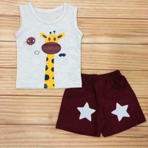 Baby Boy's And Girl's Sleeveless T-Shirt And Short