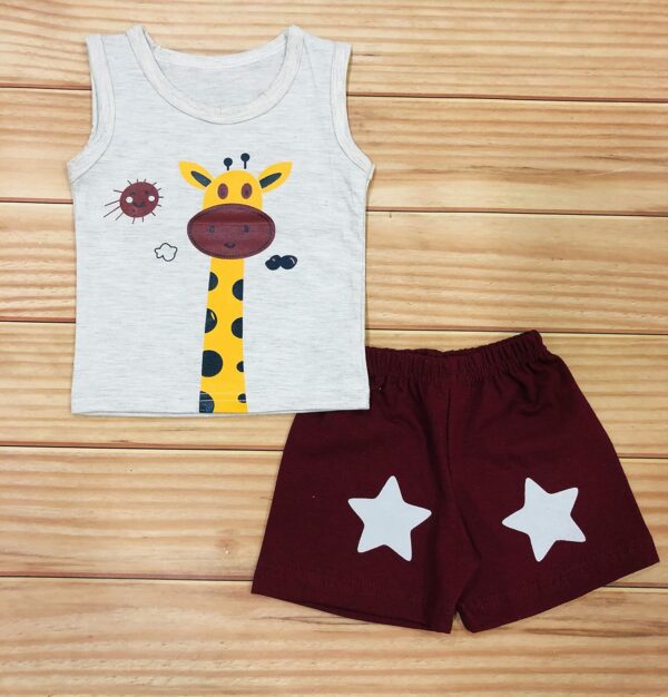 Baby Boy's And Girl's Sleeveless T-Shirt And Short