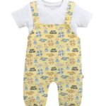 Baby Boys Cotton Half Sleeves Dungaree Set