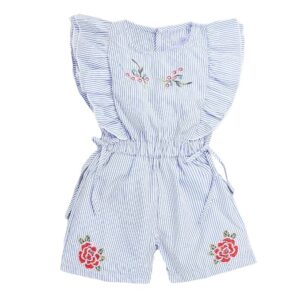 Baby Girls Cotton Wing Sleeves Floral Jumpsuits