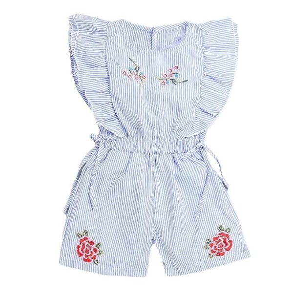 Baby Girls Cotton Wing Sleeves Floral Jumpsuits