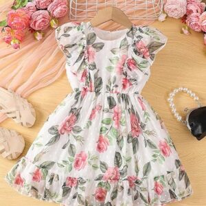 Baby-Girl's Georgette A-Line Knee-Length Dress