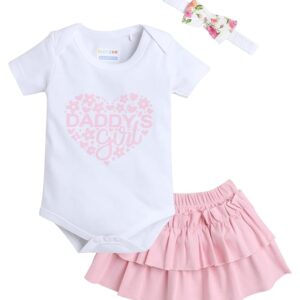 Baby Girls Half Sleeves Bodysuit & Skirt Set