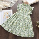 Baby-Girl's Rayon Fit and Flare Knee-Length Frock
