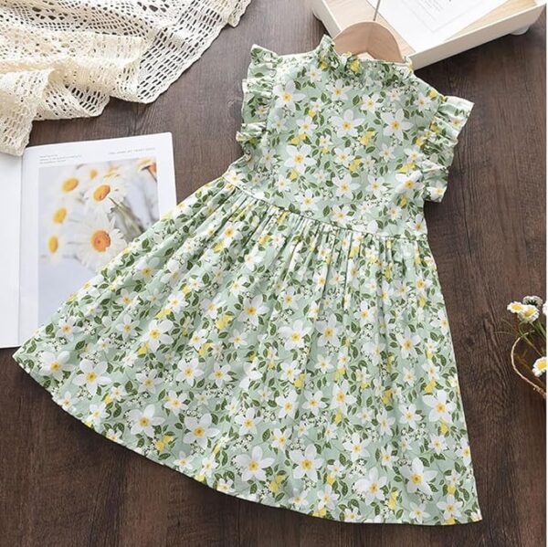 Baby-Girl's Rayon Fit and Flare Knee-Length Frock