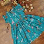 Baby-Girl's Rayon Fit and Flare Knee-Length Frock